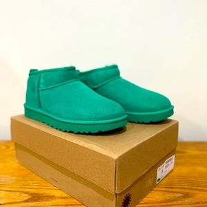 UGG Green Ultra Mini Booties